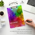 thumbnail image 5 of FMSHPON Snowflake Merry Christmas Xmas Colorful Clipboard Hardboard Wood Nursing Clip Board and Pull for Standard A4 Letter 13x9 inches, 5 of 8