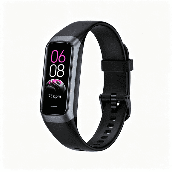 GJX Fitness Tracker with 24/7Heart Rate,Blood Pressure,Sleep Tracking,Calorie,Activity Tracker with 1.1" Amoled Color Screen,Waterproof Step Tracker for Android Iphones Women Men