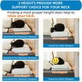 thumbnail image 2 of Flat Pillow King - Adjustable Flat Pillows for Sleeping, 3 Heights of Flat Pillow Provide More Support for Neck Pain Relief, CertiPUR-US Soft Memory Foam Thin Pillow for Stomach/Side/Back Sleeper, 2 of 6