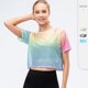 thumbnail image 3 of Camiseta deportiva de manga corta para mujer, holgada, de secado rápido, transpirable, para entrenamiento al aire libre, yoga, 10104, 3 of 6