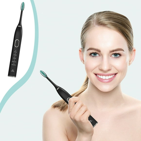 Toothbrush With 2 Brush Heads For Adults And Kids, IPX7, 5 Modes With 2 Minutes Built In Smart Timer,