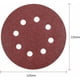thumbnail image 2 of Juego de discos de lijado profesionales, papel de lija de grano múltiple para lijadora orbital aleatoria, abrasivo de óxido de aluminio, extracción de polvo, compatibilidad universal, parte posterior, 2 of 5