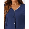 thumbnail image 4 of DARING DIVA Women's Sleepwear Soft Modal Lounge Pajama Set Navy Blue XL, 4 of 6