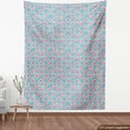 thumbnail image 4 of Flowers Fabric by the Yard Upholstery, Beauty Romantic Roses Along Leaves Pattern Blue Horizontal Stripes Natural Art, Decorative Fabric for DIY and Home Accents, Multicolor by Ambesonne, 4 of 5