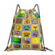 thumbnail image 1 of Mochila deportiva impermeable con cordón de Mario, bolsa de yoga para gimnasio, bolsa de viaje con cordón para mujeres y hombres, 1 of 1
