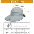 thumbnail image 4 of Sombrero simple para mujer UPF 50+ UV Sunscreen Convertible Beach Sun Hat Vhermosa Gorras y Gorros, 4 of 6