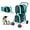 Turquoise, variant on kinbor Double Layer Dog Pet Stroller Foldable 3 in 1 for Dogs Cats (Pet Travel Carrier Bag or Pet Car Seat Carrier or Pet Stroller)