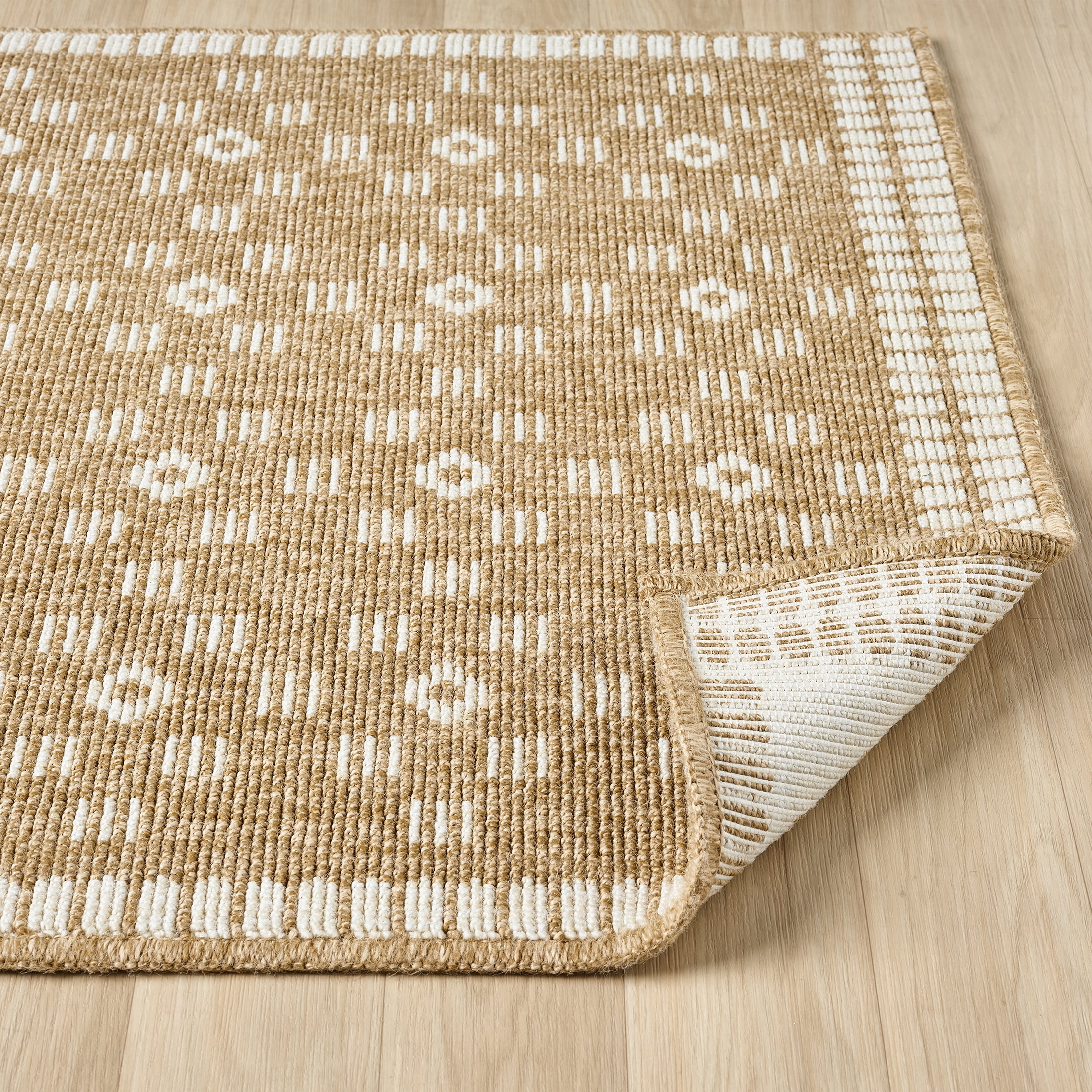 Better Homes & Gardens Taupe/Ivory Liz Crafted Geo Indoor Area Rug, 30" x 46"