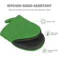 thumbnail image 3 of HEETLY 7-Inch Mini Oven Mitts,1-Pair Set,500°F Heat Resistant with Neoprene Grip,Green, 3 of 8