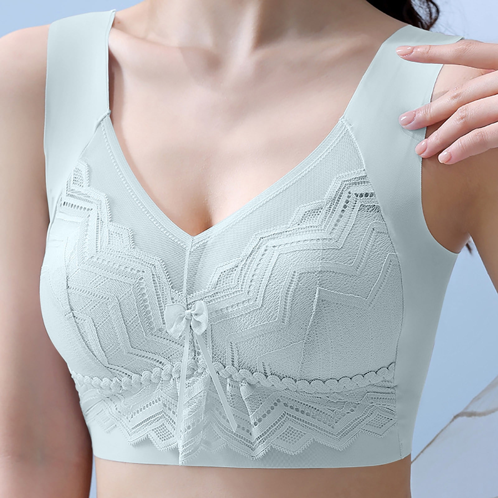 Funicet Everyday Bras Woman's Embroidered Glossy Comfortable