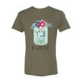 thumbnail image 2 of Wild Bobby, Y'all Is Not Word It's A Word Southern Artsy Jar with Flowers Pop Culture Mens Premium Tri Blend T-Shirt, Military Green, Large, 2 of 3