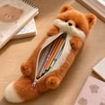 thumbnail image 5 of Plush Animal Shaped Pencil Pouch, Soft Fabric Writing Case, Durable Polyester Storage Bag for Stationery & Daily Supplies, 5 of 5