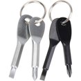 thumbnail image 1 of SHAR Pocket Screwdriver Keychain - 2 Pack, Stainless Steel, Mini Survival Tool Key Ring Tool, 1 of 5
