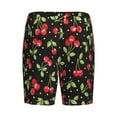 thumbnail image 2 of Lsque Sweet Red Cherry Mens Sleep Pajama Shorts,Short Pajama Pants, Cotton Ultra-Soft Knit-Large, 2 of 9