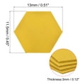 thumbnail image 2 of Uxcell Felt Coasters, Hexagonal Absorbent Pad Coaster for Drink Cup Pot Bowl Vase, Yellow 9 Pack, 2 of 5