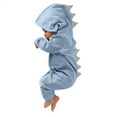 thumbnail image 4 of WIBACKER Infant Baby Boys Girls Dinosaur Costume Hooded One-Piece Romper Toddler Halloween Outfit Clothes, 4 of 13