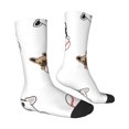 thumbnail image 4 of Yiaed Bbaseball Dog Print Great elasticity Crew Socks Sports socks for Men and Women, 4 of 5