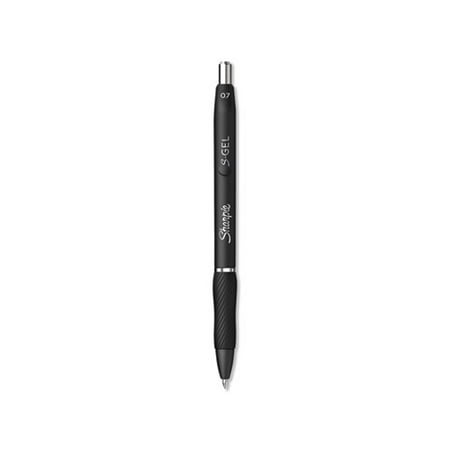 S Gel Pen Medium 0.7 mm Medium 0.7 mm, Black Ink, Black Barrel, Dozen