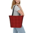 thumbnail image 2 of Easygdp Retro red and Black Houndstooth Bolso de Hombro para Mujer, Bolso Bandolera y Cartera de Mano Elegante para Uso Diario, 2 of 6