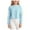 Light Blue, variant on Girl's Casual Long Sleeve Raw Hem Pullover Crop Tops Sweatshirts (Light Blue, 12-13 Years)