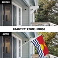 thumbnail image 3 of G128 Combo Pack: 6 Ft Tangle Free Aluminum Spinning Flagpole (White) & Kiribati I-Kiribati Flag 3x5 Ft, LiteWeave Pro Series Printed 150D Polyester | Pole with Flag Included, 3 of 9