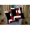 thumbnail image 6 of Geometric Throw Pillow Covers 16X16 Set of 2 Soft Geometry Black Red White Pillow Cases Cushion Covers for Living Room Bedroom Decorative Throw Pillowcases for Sofa Couch Chair, 6 of 6