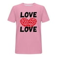 thumbnail image 5 of EchfiProm Graphic Tees for Men Valentine Shirts Short Sleeve Basic Pink Graphic Love Heart Adults Tops 2XL, 5 of 5