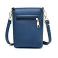 thumbnail image 5 of Womens Shoulder Bags Fashionable Handbag Shoulder Crossbody Mobile Phone Bag Solid Color Women's Bag Blue, 5 of 7