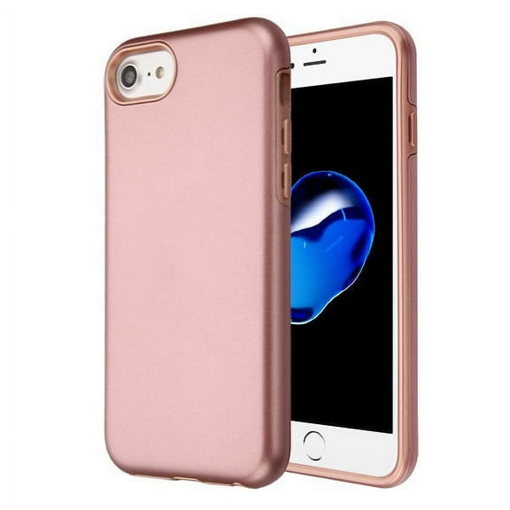 Apple iPhone 8, iPhone 7, iPhone 6 /6S Phone Case Slim Hybrid Shockproof Impact Rubber Dual Layer Rugged Protective Hard PC Bumper & Soft TPU Back Cover Rose Gold Case for Apple iPhone 8, 7, 6S, 6