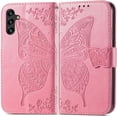 thumbnail image 2 of Compatible with Samsung Galaxy A14 5G Wallet Case for Women, Leather Flip Folio with Kickstand Magnetic and Card Holder Protective Case for Samsung Galaxy A14 5G Butterfly Pink SD, 2 of 13