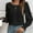 Black, variant on Abtuhar Women Long Sleeve Tops Solid Round Neck Lace Spliced Regular Hem Light Fabric Fall Shirts