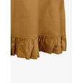 thumbnail image 4 of Vargottam Ruffle Tablecloth Kitchen Dining Tabletop Cover Decoration Cotton Solid Table Cover Round, Light Brown-69 Inches Diameter, 4 of 9