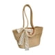 thumbnail image 3 of Bolso de mano tejido ligero, ideal para ir de compras, viajar, ir a la calle o para el verano. Caqui, 3 of 9