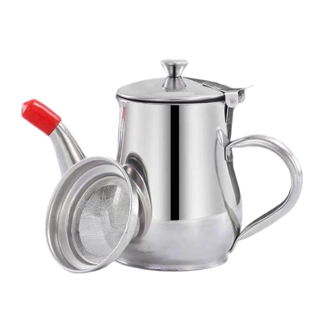 Dispensador de aceite portátil, jarra de almacenamiento para cocina, fácil de limpiar, gran capacidad 18 onzas