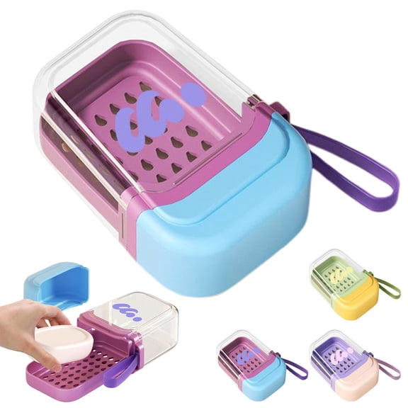 CoreLiving Travel Soap Case Leakproof Soap Container with Secure Locking Lid and Drainage Design for Quick-Drying Bar Soap Perfect for Shower Gym Camping Vacation Outdoor Travel, 1 Count