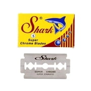 Shark Double Edge Safety Razor Blades, Super Chrome, 100 Count
