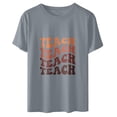 thumbnail image 2 of Wiyuqeen Teacher Shirts for Women Trendy Pretty Letter Printed Inspirational Tops Soft Short Sleeve Crew Neck Tees Fitted Casual Tshirts for Teacher, 2 of 7