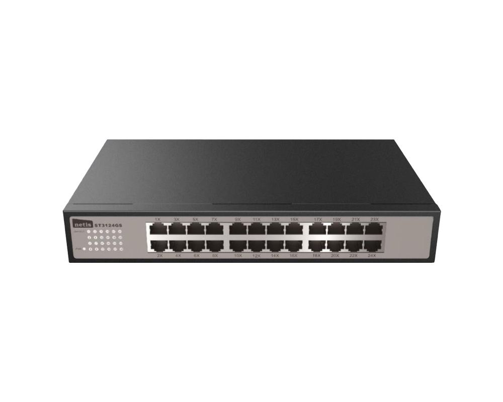 24 Port Unmanaged 10/100/1000Mbps Gigabit Ethernet Switch | Expandable to 19inch Rackmount - image 1 of 6