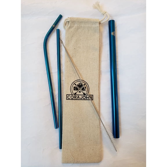 Reusable Stainless-Steel Straw (Blue)