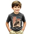 thumbnail image 3 of Big Boys T Shirts Short Sleeve American Flag Western Cowboy Print Graphic Tees Casual Children Stylish Top Boys Clothes for Summer Size 10-11T, 3 of 3