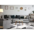 thumbnail image 2 of Alpine Rug Co. Fairmont Collection - White/Gray Striped Triangles Rug Cream/Grey 5'3" x 7'7" 6' x 9' Indoor Living Room,Bedroom Modern &, 2 of 5