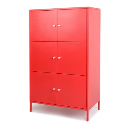 Ikayaa Modern 6 Door Floor Cabinet Metal Storage Cabinets Locker Ikayaa Modern 6 Door Floor Cabinet Metal Storage Cabinets Locker Bedroom Bathroom Furniture