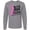 AC-Heather Grey, variant on Inktastic Never Stop Fighting Breast Cancer Awareness Long Sleeve T-Shirt