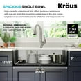thumbnail image 5 of KRAUS Dex 33” Undermount 16 Gauge Stainless Steel Single Bowl Kitchen Sink, 5 of 8
