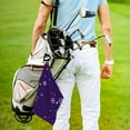 thumbnail image 5 of Picia Crystal Purple Snowflake Microfiber Golf Towel (24" X 16") with Carabiner Clip, Waffle Pattern Hook - Golf Accessories and Gifts, Father's Day, Christmas, Birthday Gift, 5 of 8
