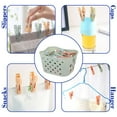 thumbnail image 6 of Fufafayo under $5 Strong Plastic Clothespins, 30Pack Heavy Duty Laundry Clothes Pins with Storage Basket, Strong Clips, Non-Slip Clothes Pegs, Chip Clips, Hanger Clip, Windproof, Heatproof, 6 of 6