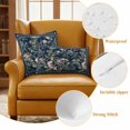 thumbnail image 6 of Pack of 2 Navy Blue Flowers Outdoor Pillow Covers Decorative, Waterproof Pillow Protector, Spring Floral Elegant Pastoral Botanical Throw Pillowcases Accent Cushion Cases for Patio Couch Sofa 26"x26", 6 of 8