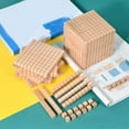 thumbnail image 1 of ruzhgo Montessori DIY Wooden Base Ten Blocks Learning Toy Blocks Manipulatives Kindergarten Blocks Math Manipulative Early Math Learning Package C, 1 of 9