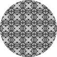 thumbnail image 1 of Ahgly Company Machine Washable Indoor Round Transitional Silver Gray Area Rugs, 3' Round, 1 of 7