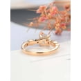 thumbnail image 4 of HeartsAndYou Milgrain Solitaire with Accents Ring 2.5ct Round Cut Moissanite 18k Rose Gold over Silver, 4 of 9